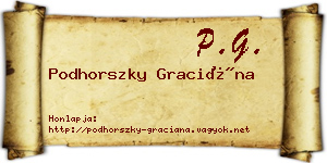 Podhorszky Graciána névjegykártya